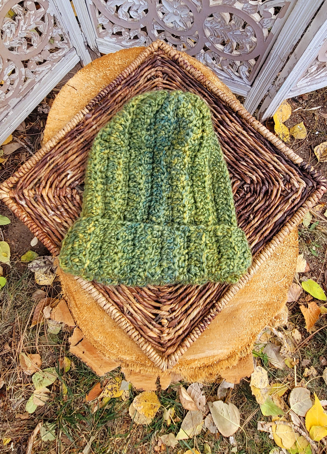 Chunky green hat