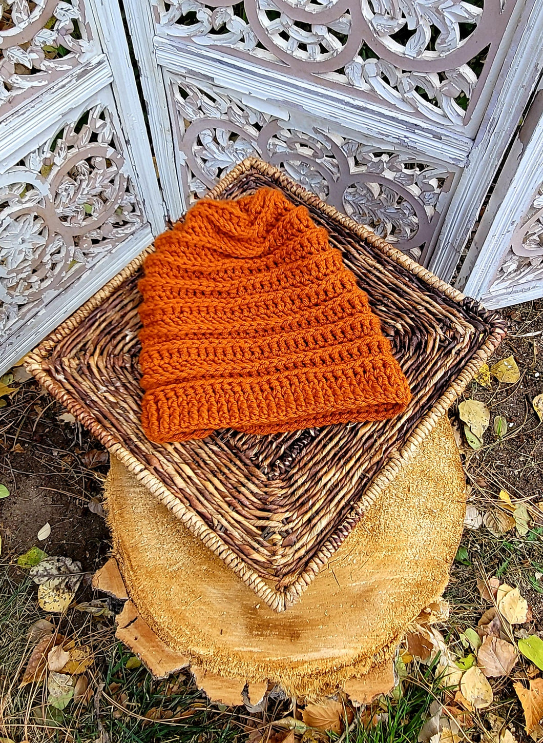 Orange beehive hat!